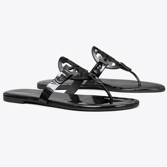 Tory Burch Shoes - Tory Burch Miller Soft Sandal Black Patent Size 8.5